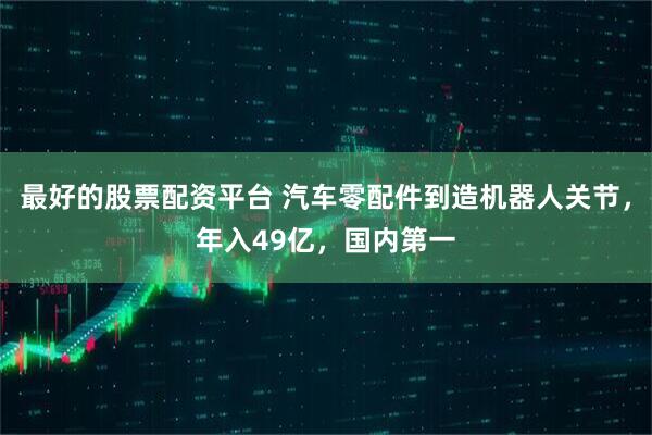 最好的股票配资平台 汽车零配件到造机器人关节，年入49亿，国内第一